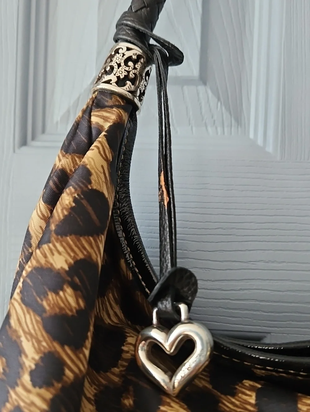 Brighton Leopard Print Hobo Bag